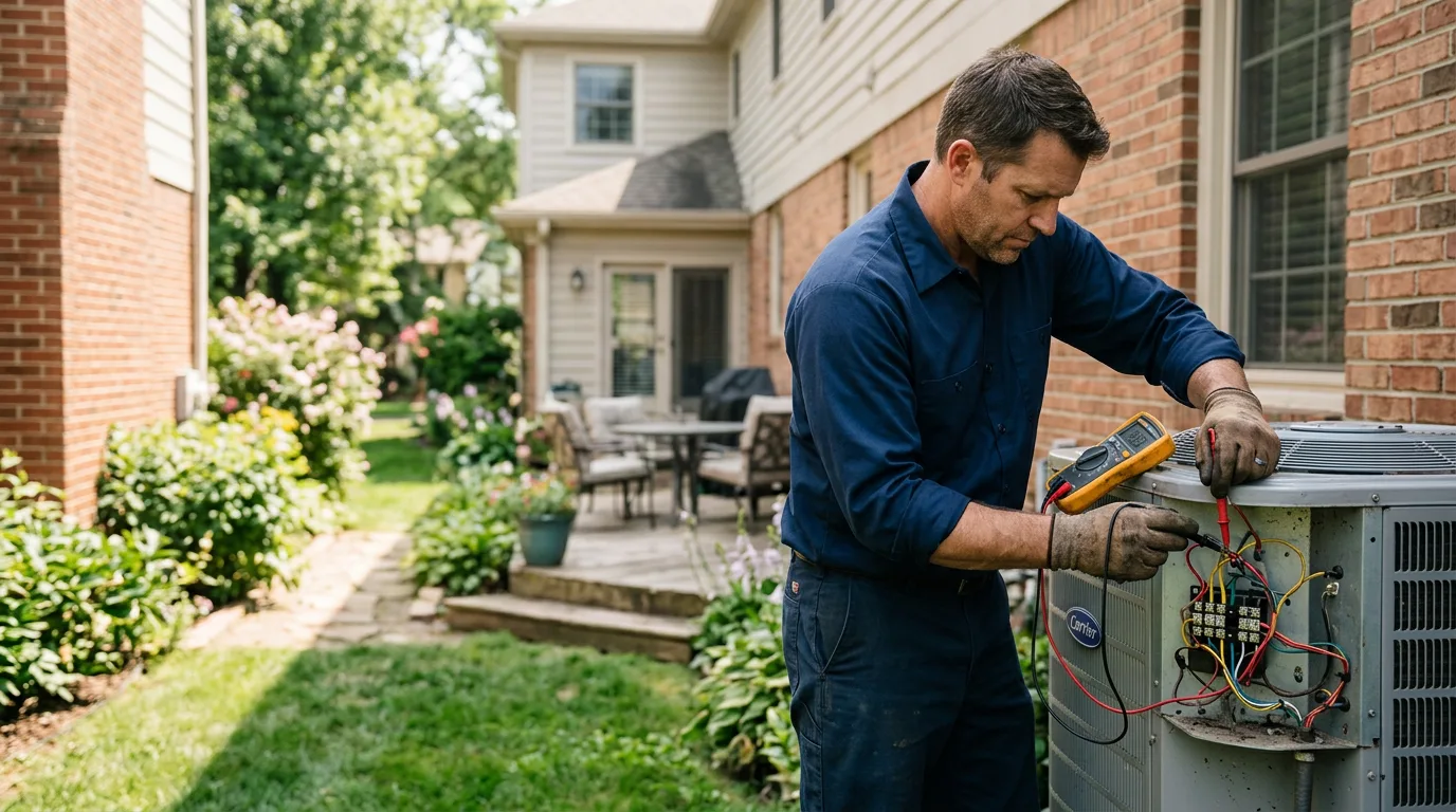 HVAC technician working near Port Jefferson Station, NY